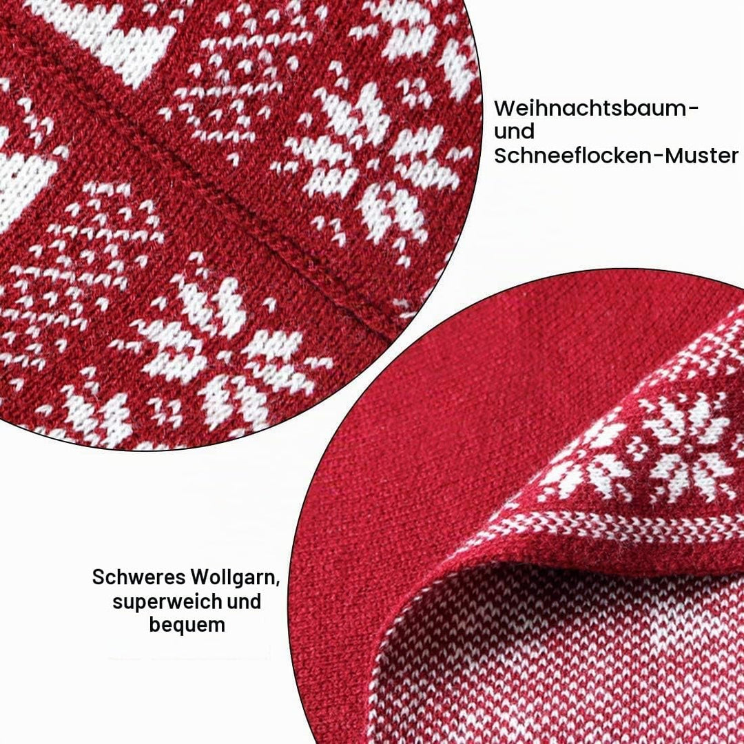 Dremisland Grosse Weihnachtsbaum Rock, 122cm Gestrickter Weihnachtsbaumdecke, Schneeflocken Baum Roc