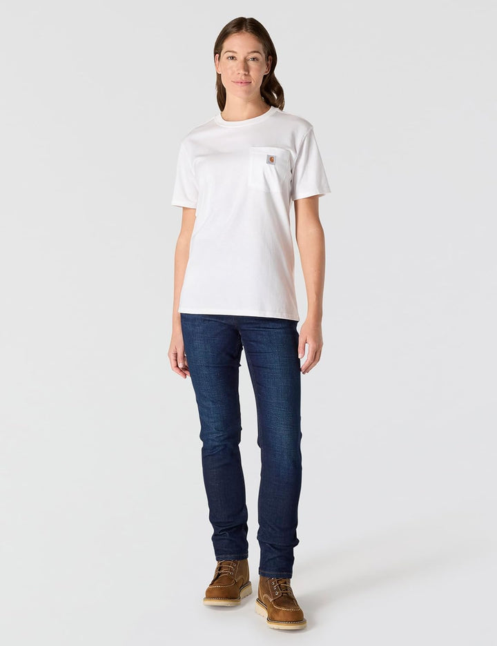 Carhartt Damen Arbeits-T-Shirt XXL Weiss, XXL Weiss