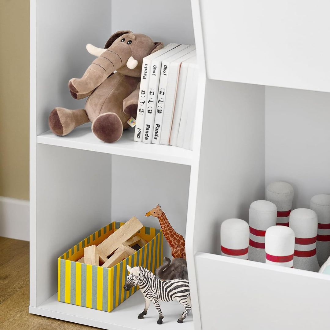 SoBuy Kinder Bücherregal Montessori Regal Kinderzimmer mit 5 Offenes Fach Kinderregal für Spielzeug