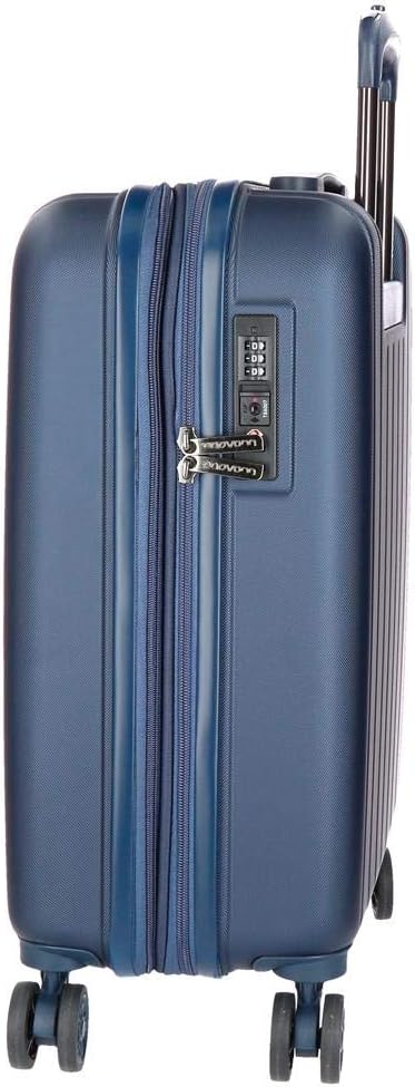 Movom Wood Kofferset Blau 55/70 cms Hartschalen ABS TSA-Schloss 119L 4 Doppelräder Handgepäck 2er-Ko