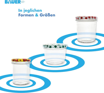 flaschenbauer.de 24er Set Sturzgläser 214 ml inkl. silberne Twist Off Deckel TO66 zum Einmachen von