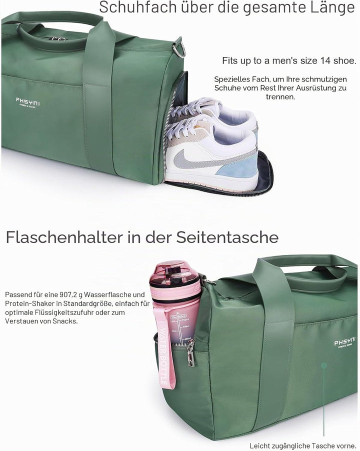 19 Zoll Sporttasche Reisetasche für Damen und Herren,wasserdichte Handgepäcktasche,Trainingstasche f