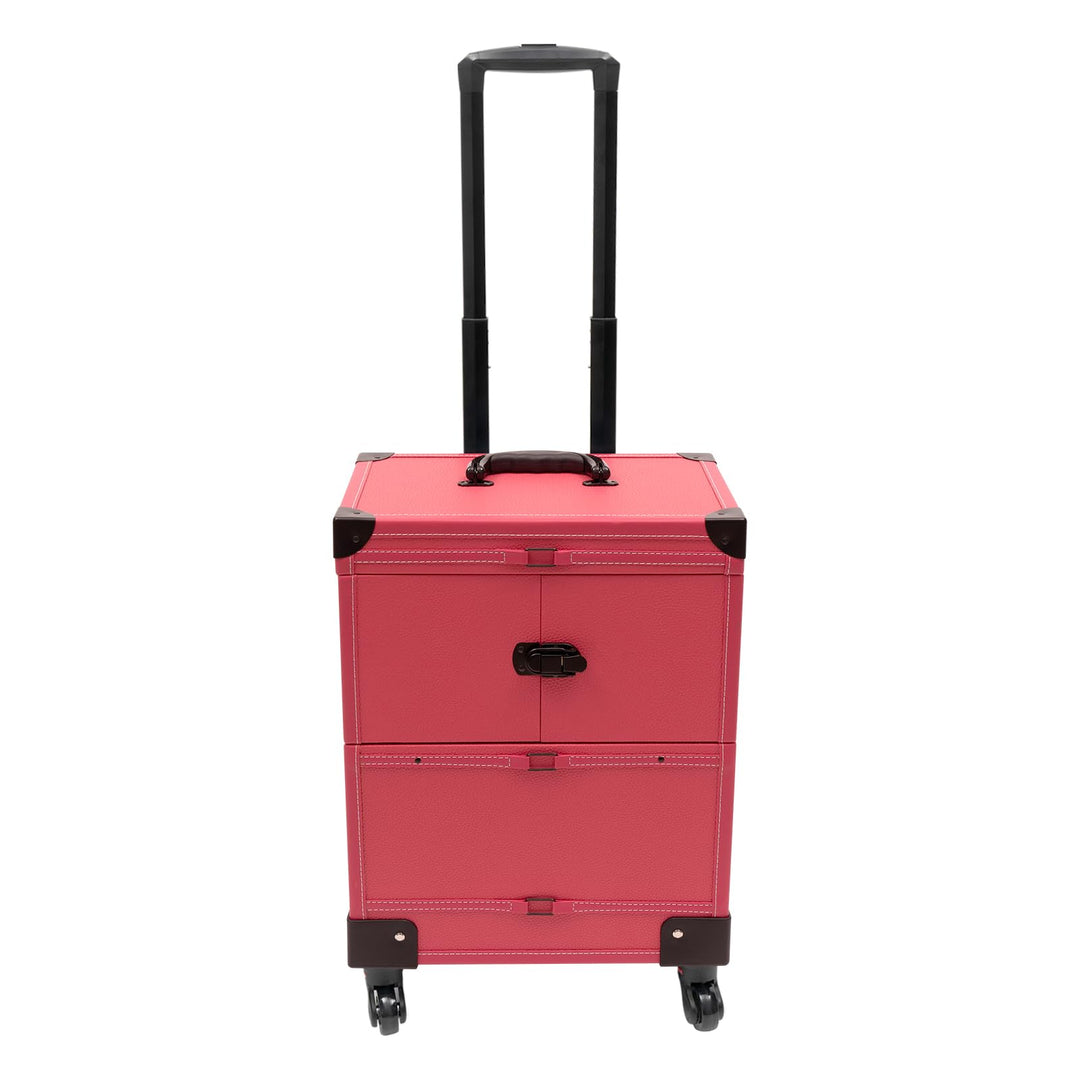 Kosmetikkoffer Trolley, Kosmetikkoffer Schminkkoffer mit 4 Rollen, Abschliessbar Friseurkoffer Rollk