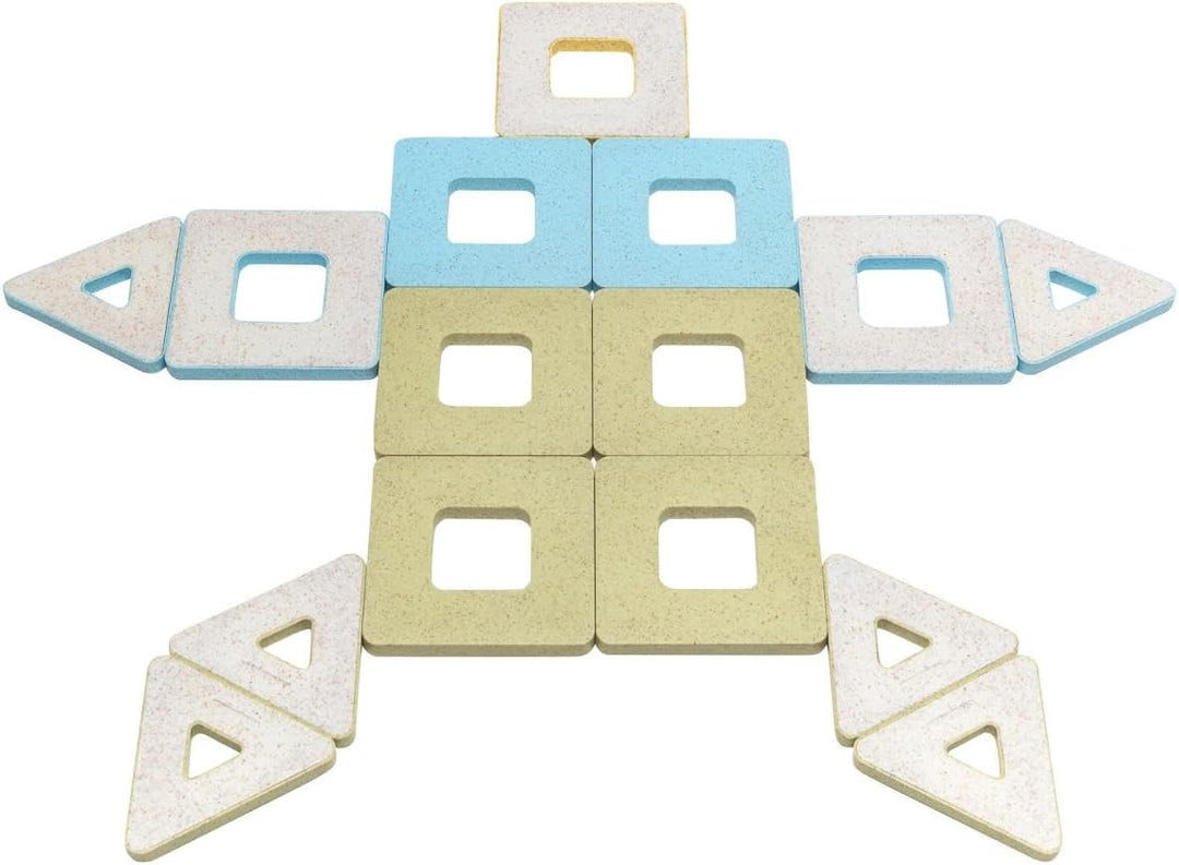 Polydron KinderMag Class Set - Pastel Coloured Magnetic Building Tiles for Toddlers - Promotes Early