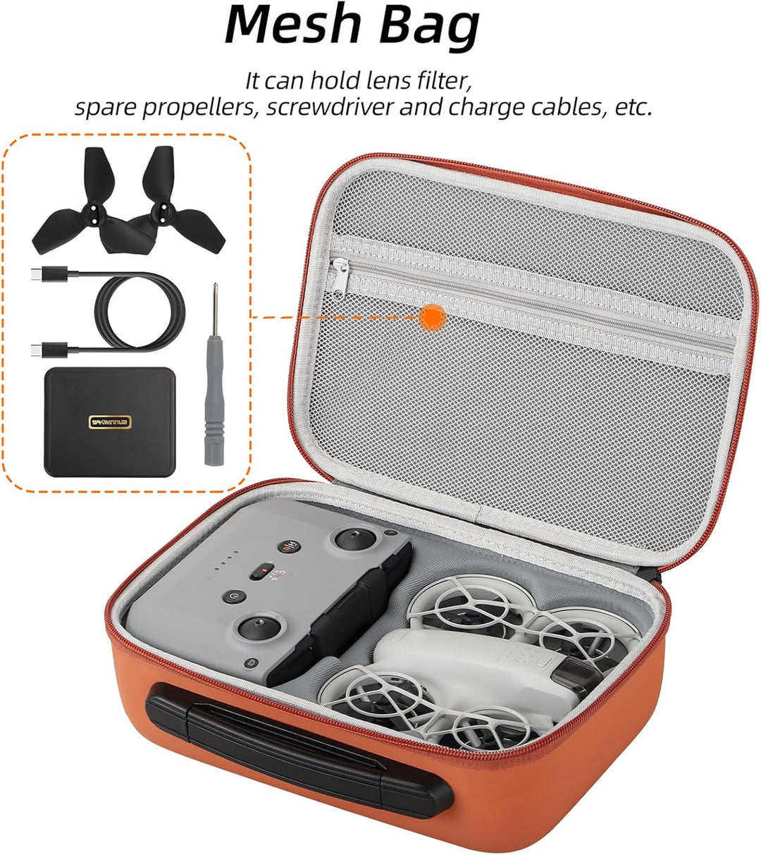 ZJRXM Tasche für DJI Neo Fly More Combo, Tragbare Reisetasche für DJI Neo Drone Zubehör, Neo RC-N3 T