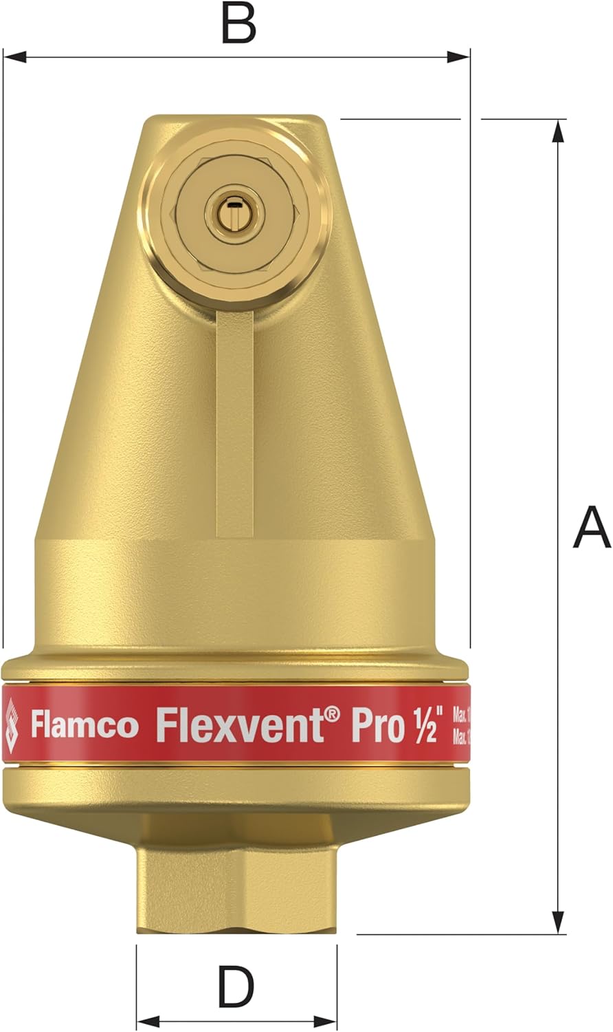 Flamco Flexvent Pro Luftabscheider Schwimmerentlüfter für Heiz-und Kühlanlagen Rp1/2" - 28519