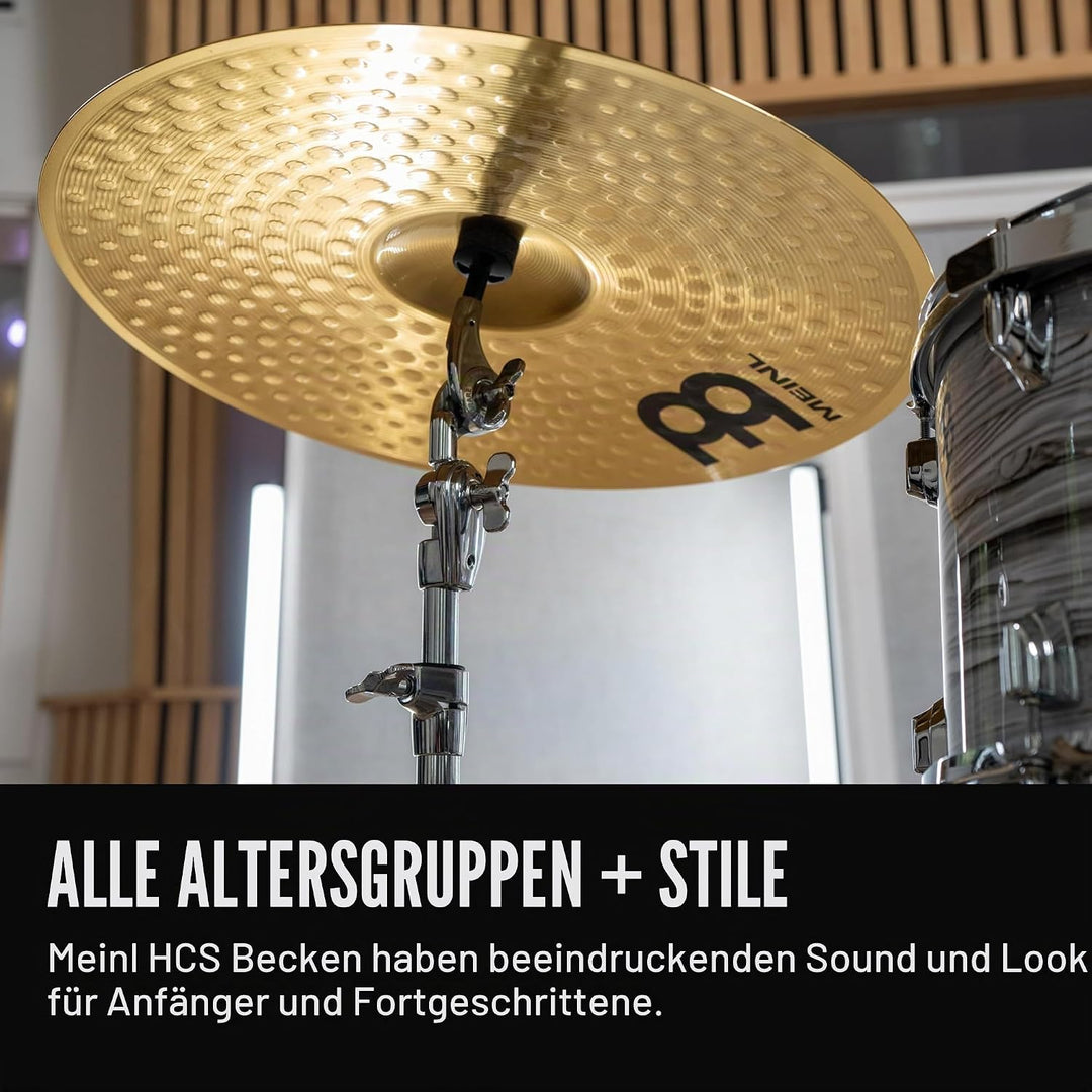 Meinl Cymbals HCS Complete Schlagzeug Becken Set (Video) Box Pack mit 14 Zoll Hihat, 16 Crash, 20 Ri