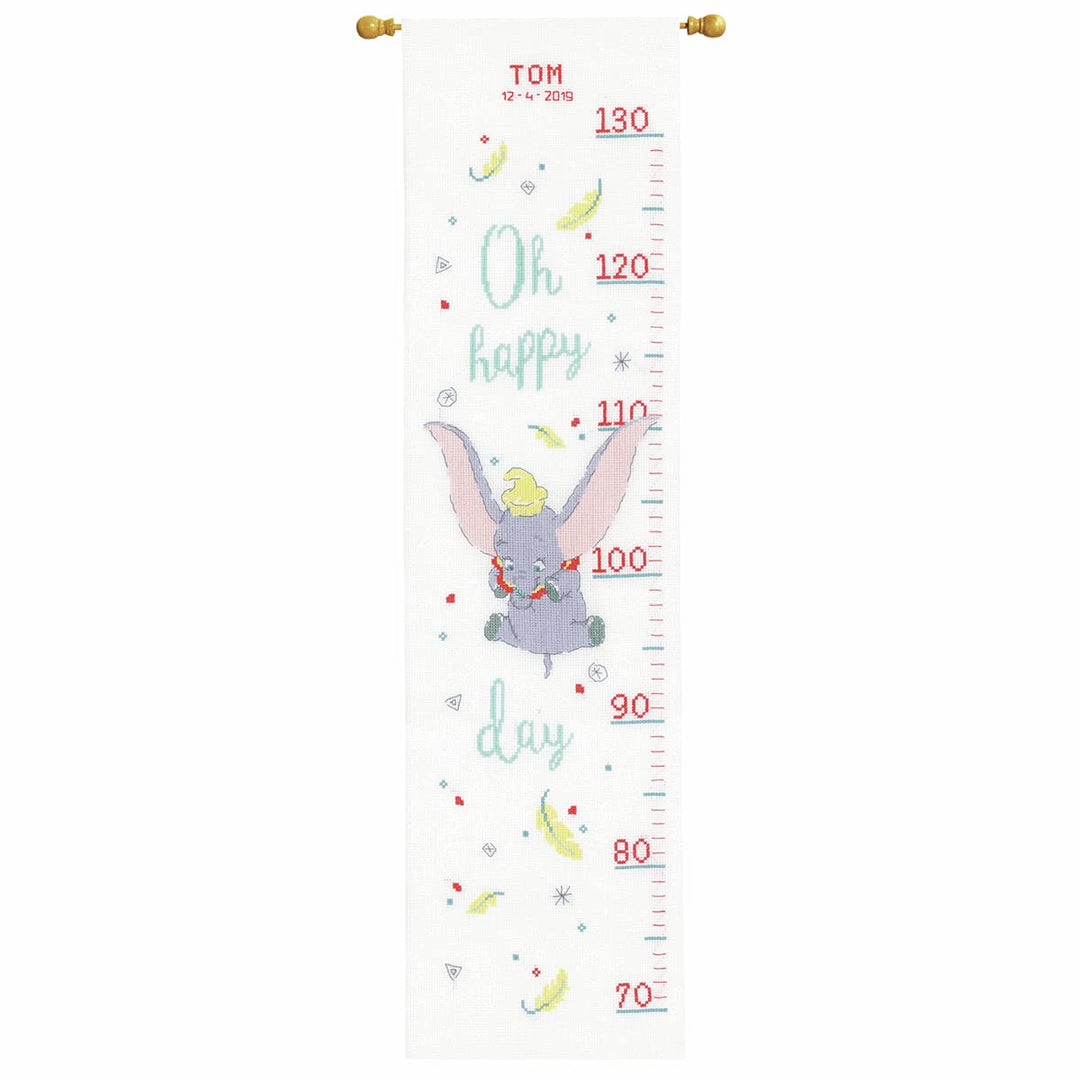 Vervaco PN-0178436 Disney Dumbo Oh happy day Stickpackung Zählmuster, Baumwolle, mehrfarbig, ca. 18