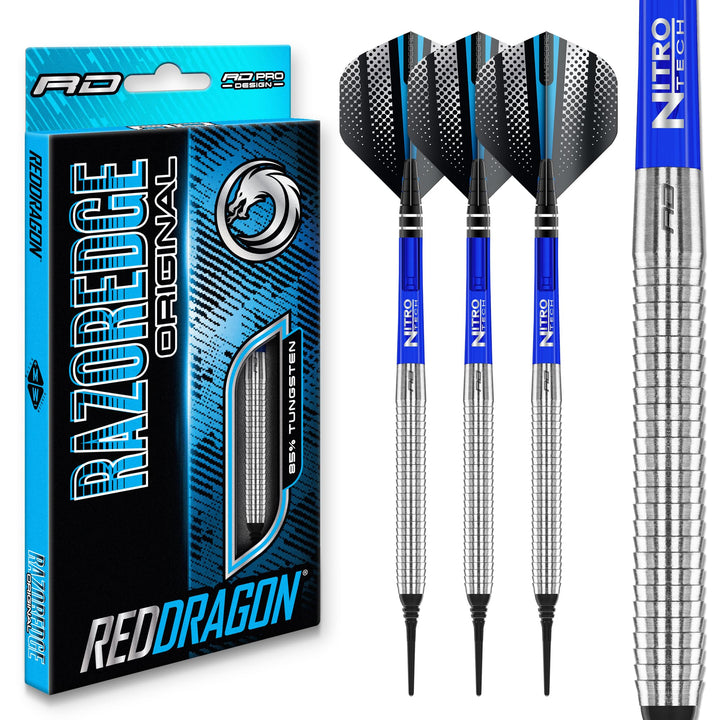 RED DRAGON Razor Edge Series Softip Dartpfeile Tungsten Profi Steel Darts mit Flights und Schäfte 18