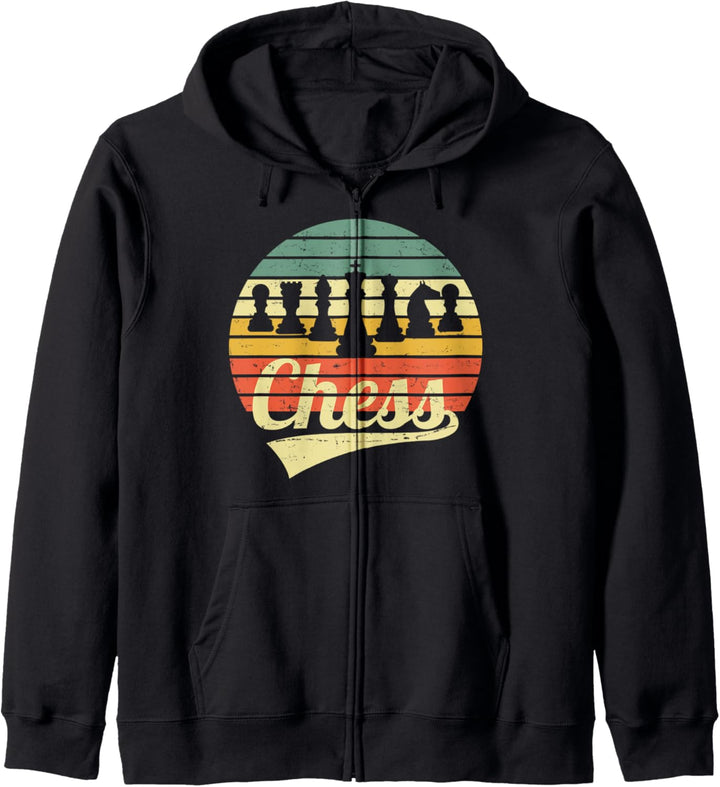 Schach Vintage Chess Retro Brettspiel Schachspiel Kapuzenjacke