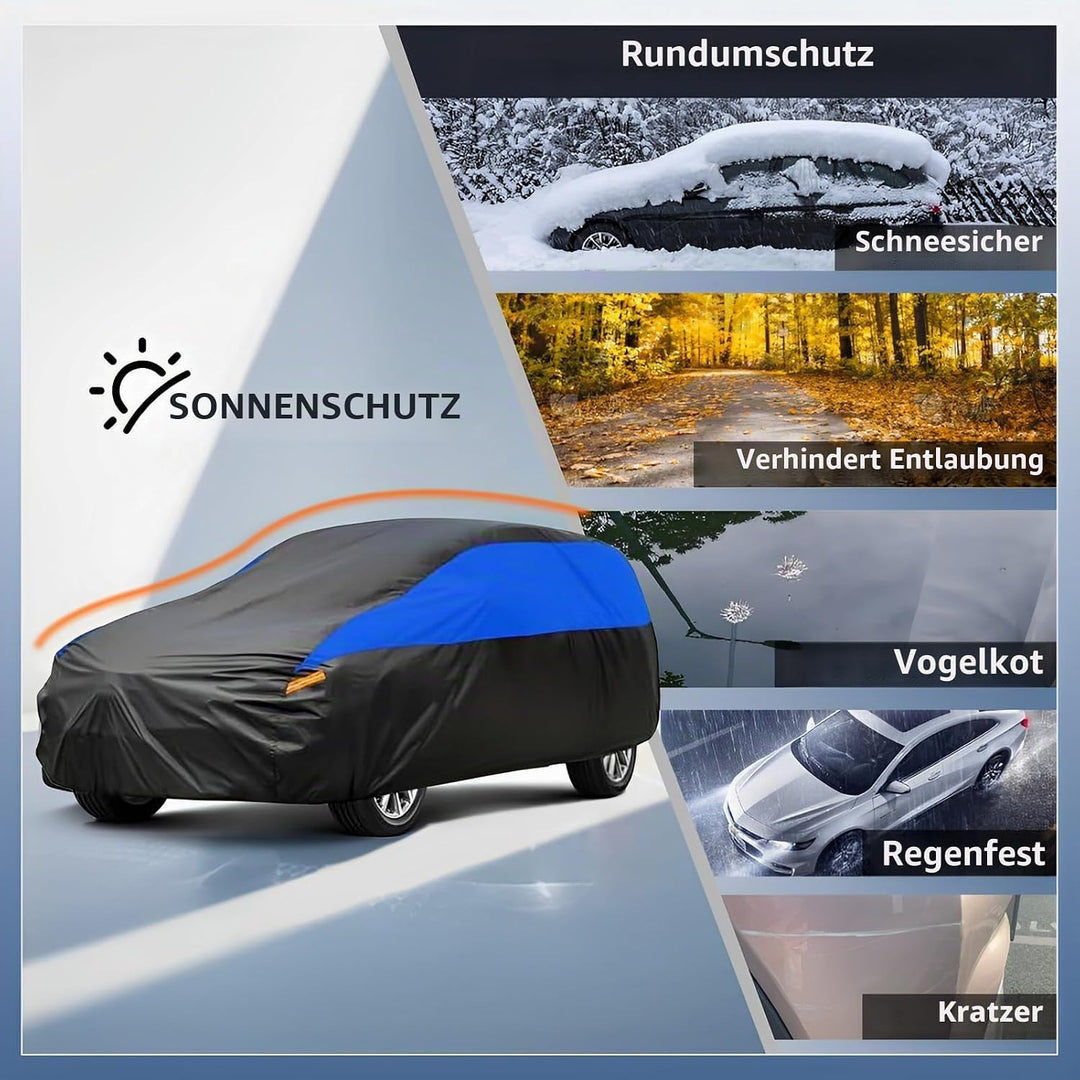 Gunhyi Autoabdeckung Wasserdicht und Atmungsaktiv, Vollgarage Autoplane zum Schutz Vor Regen, Schnee