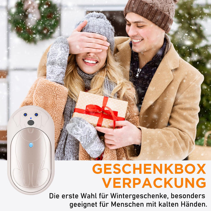 Lepwings Handwärmer Elektrisch, 2er-Pack, 6000 mAh Taschenwärmer Wiederverwendbar mit 3 Modi, 20 Stu