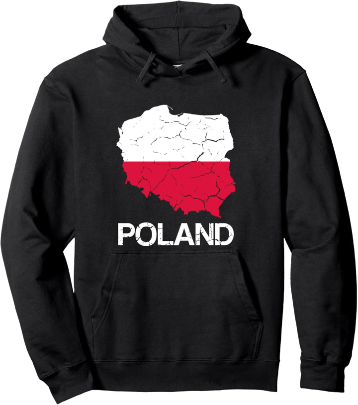Umriss von Polen Polnische Flagge Polnisch Pullover Hoodie