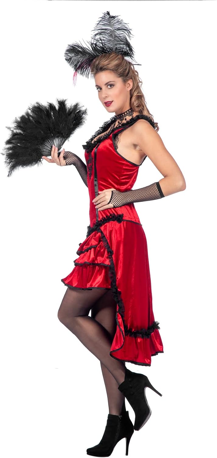Wilbers &amp; Wilbers - Damen Western - Burlesque Saloon Kleid - einteilig in rot - Saloongirl - Karneva