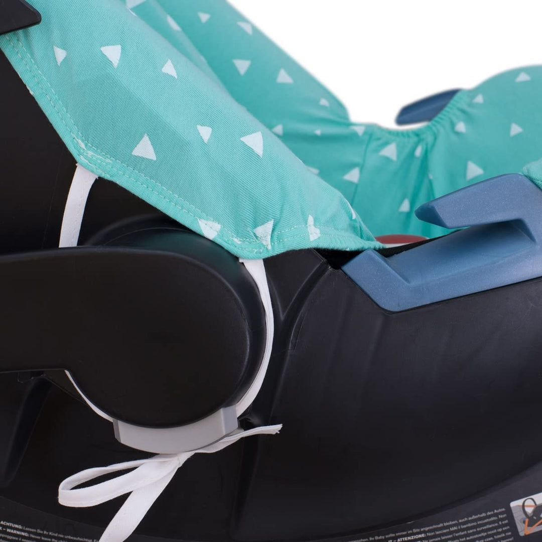 JYOKO KIDS Autositzbezug Baumwolle kompatibel mit Cybex Aton Cloud-Q-M-2-4-5 (ATON 4, Mint Sparkles)