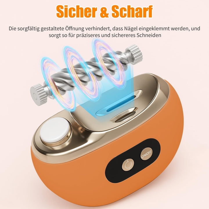 Elektrischer Nagelknipser, 2025 Verbessertes Nail Trimmer Beinhaltet 2 in 1 Electric Nail Clippers &