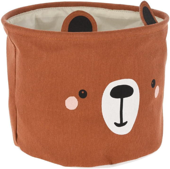 Murago - 2er Set Braun - Bär Aufbewahrungskorb Wäschekorb Beutel Sack Tasche für Spielzeug Kinderzim
