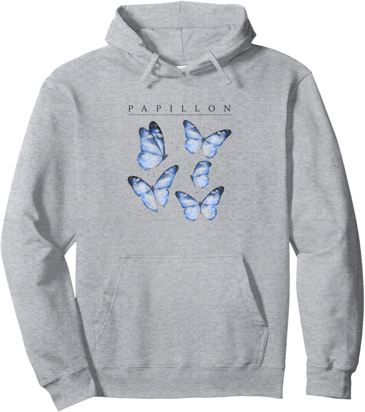 Papillon Blue Butterflies Pullover Hoodie