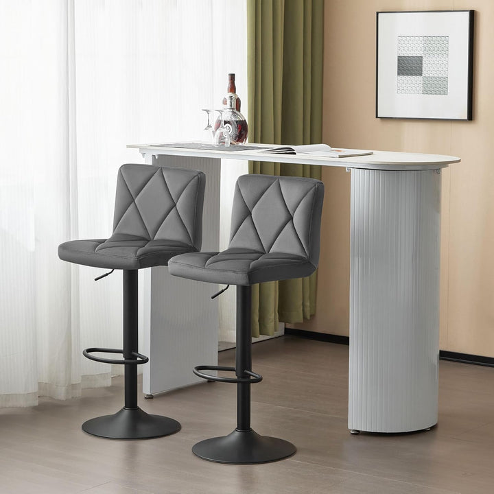Lestarain 6 Stücke Barhocker,360°Drehbar Hocker Barstuhl Mit Rückenlehne Höhenverstellbar Tresenhock