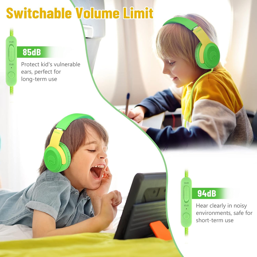 RockPapa Share 1 Kopfhörer Kinder Schule Mädchen Junge, 85dB/94dB Lautstärkebegrenzung, Sharing-Funk