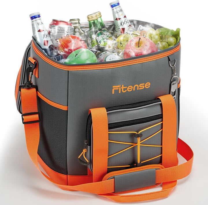 Fitense Kühltasche Faltbar, Weiche Kühltasche, 4-lagige isolierte auslaufsicher, Isoliertasche Kühlb