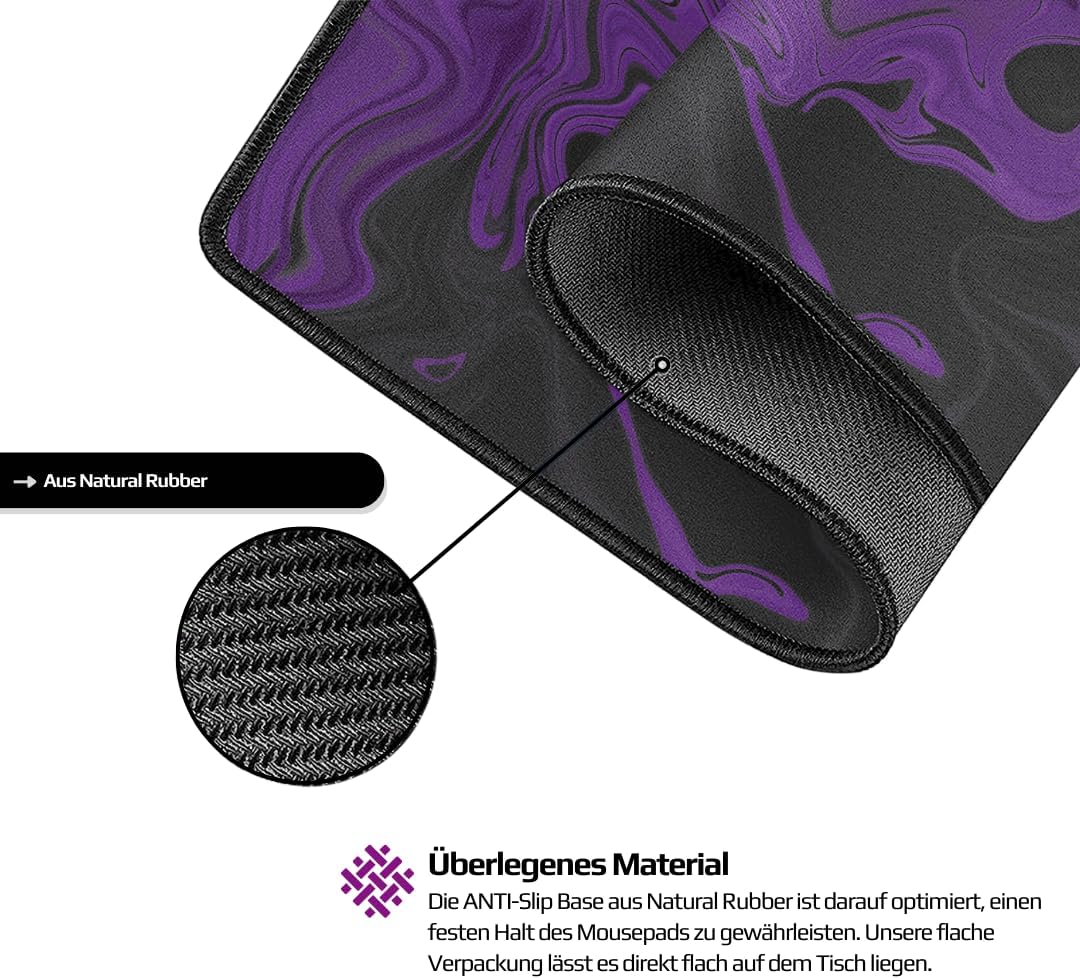 Nyfter - XXXL Liquid Gaming Mousepad 1200x600x3mm 3XL mauspad Gaming Premium Tischunterlage Large Si