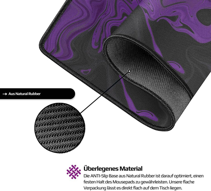 Nyfter - XXXL Liquid Gaming Mousepad 1200x600x3mm 3XL mauspad Gaming Premium Tischunterlage Large Si