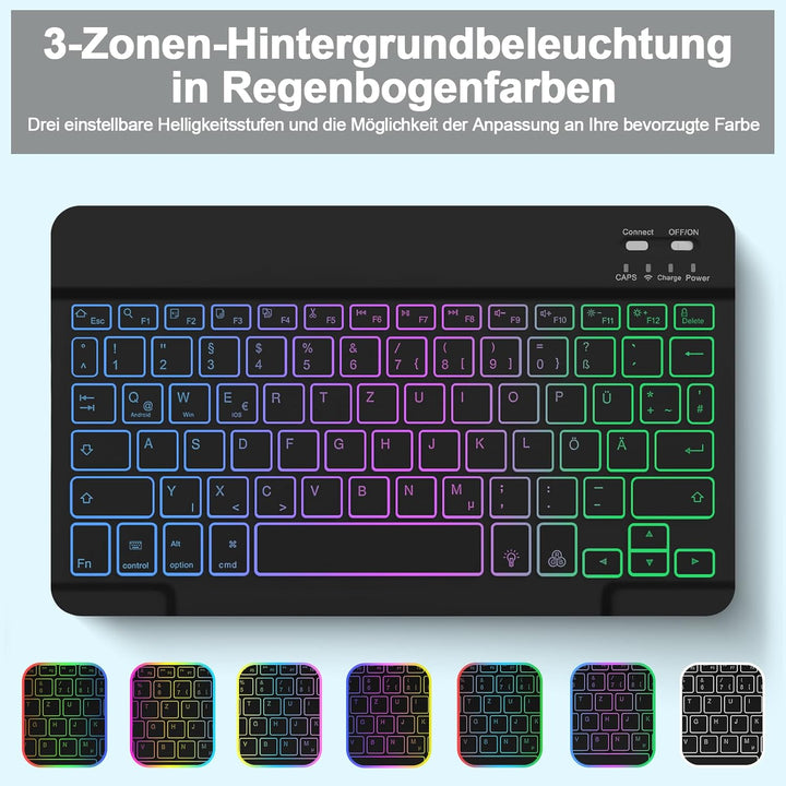 Bettdow für Samsung Galaxy Tab S10 Lite/ S10 FE 10,9" 2025 Tastatur Hülle, QWERTZ Layout Abnehmbarer