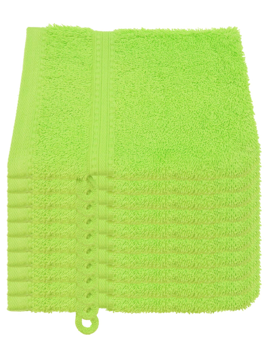 Julie Julsen Bio Waschhandschuh-Set 10 STK. 15x21 Apfelgrün 100% Baumwolle Frotte 550g/m² Apfelgrün
