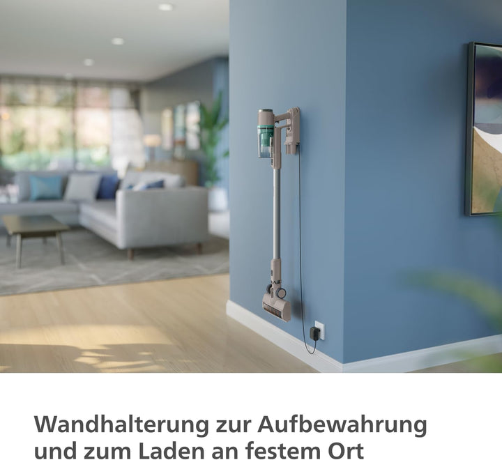 Philips Akku-Staubsauger 2000 Serie. Starke Saugkraft auf Hartböden, 40min Laufzeit, LED-Düse, austa