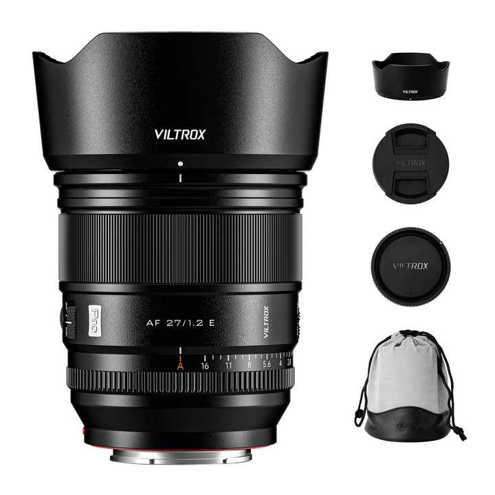 VILTROX 27mm f/1.2 AF E Objektiv für Sony E-Mount, f/1.2 Autofokus-Festbrennweite für Sony E-Mount K