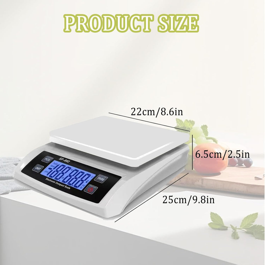 Waage küchenwaage gross Edelstahl Digitalwaage 30 kg Food Scale mit LCD Display Obstwaage Digitale K