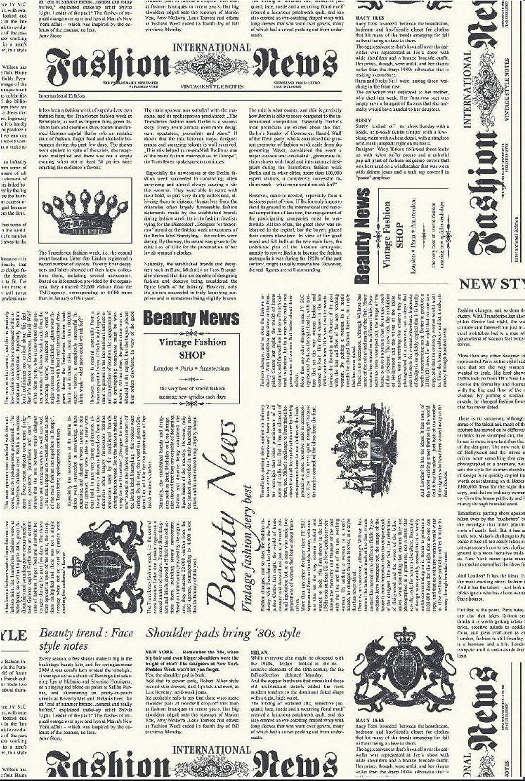 Décopatch Papier No. 770 Packung mit 20 Blätter (englische Zeitung, 395 x 298 mm, ideal für Ihre Pap