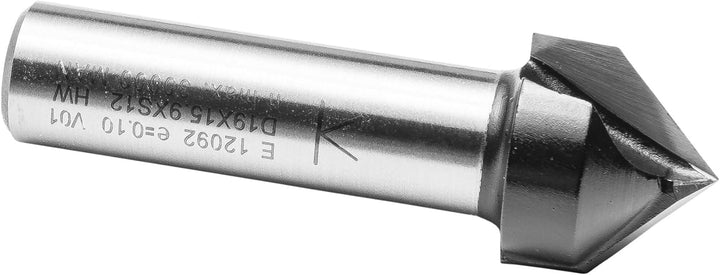 ENT 12092 V-Nutfräser und Schriftenfräser HW, Schaft (S) 12 mm, Durchmesser (D) 19,05 mm, NL 15,9 mm