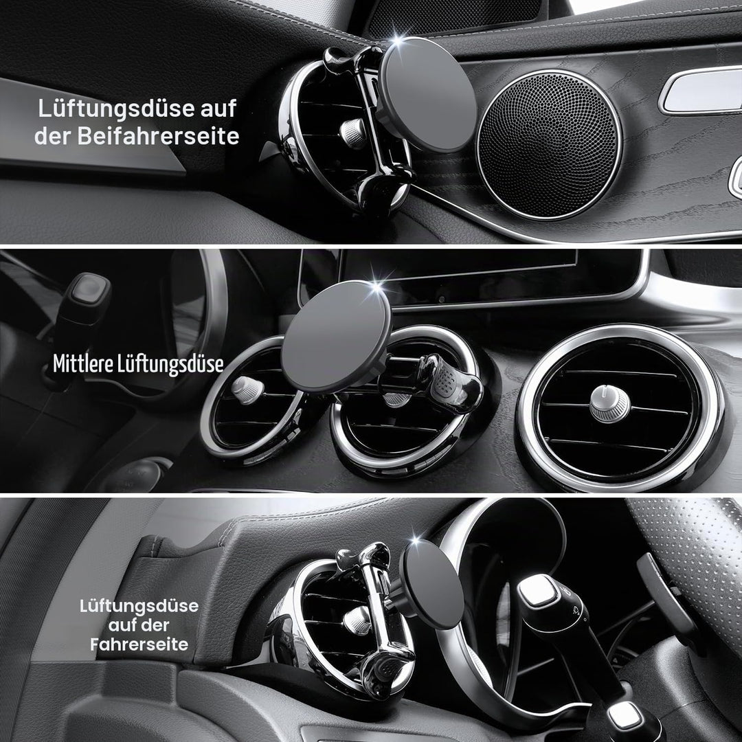 MagSafe Handyhalterung für Mercedes Benz [Runde Lüftung], Einhand Bedienung Für Mercede Benz A/B/C/E