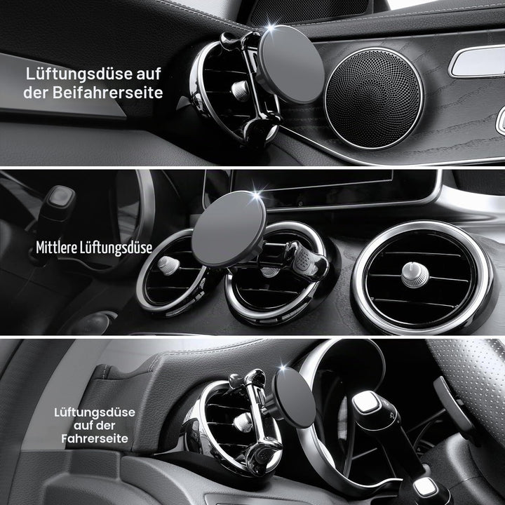 MagSafe Handyhalterung für Mercedes Benz [Runde Lüftung], Einhand Bedienung Für Mercede Benz A/B/C/E