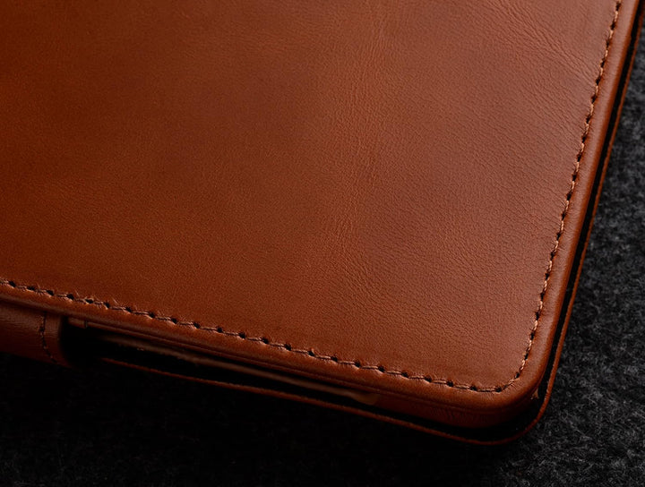 STILGUT Talis kompatibel mit Samsung Galaxy S21 Plus 5G Hülle mit Kartenfach aus Leder, Flip Cover,