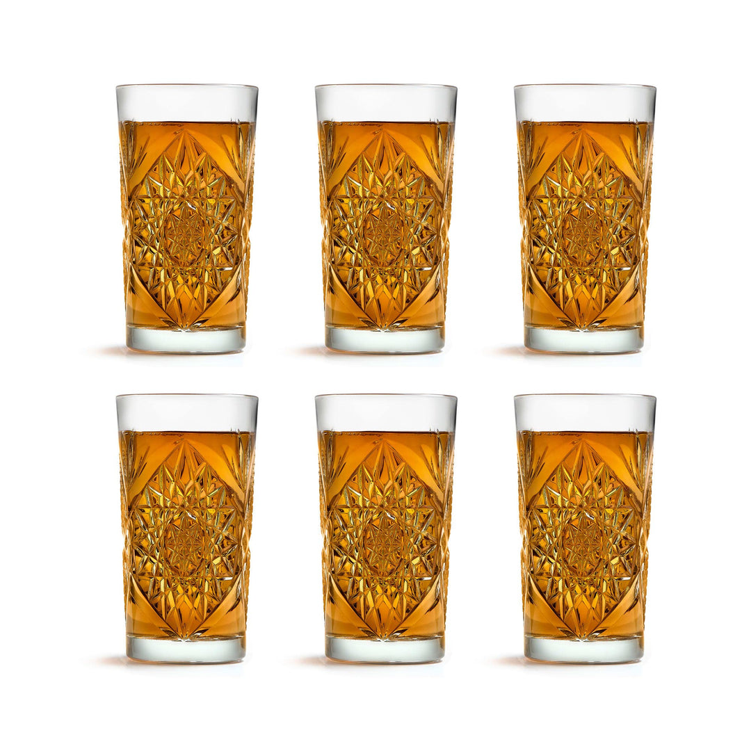Libbey - Hobstar - Longdrinkglas, Cocktailglas, Wasserglas, Saftglas - 470 ml - Glas - 6er Set - bek