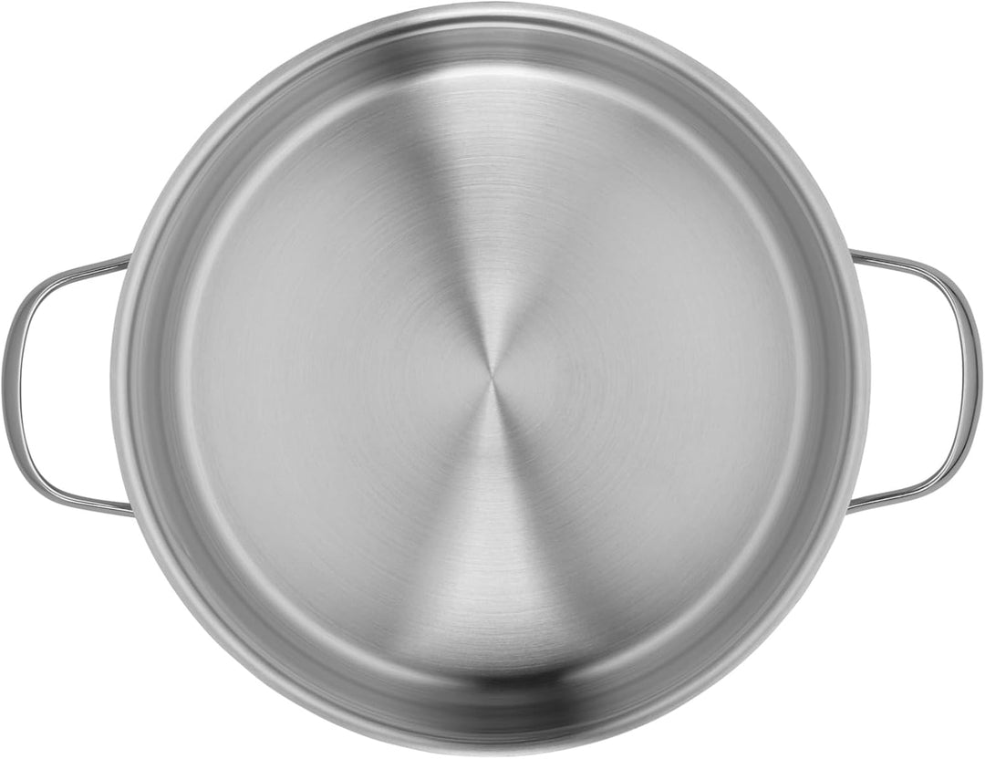 Silit Achat Kochtopf 24cm, Glasdeckel, Bratentopf 4,1l, Edelstahl poliert, Topf Induktion, unbeschic
