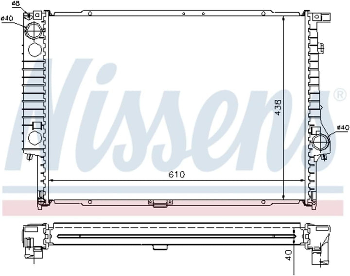 Nissens 60596A Kühler, Motorkühlung
