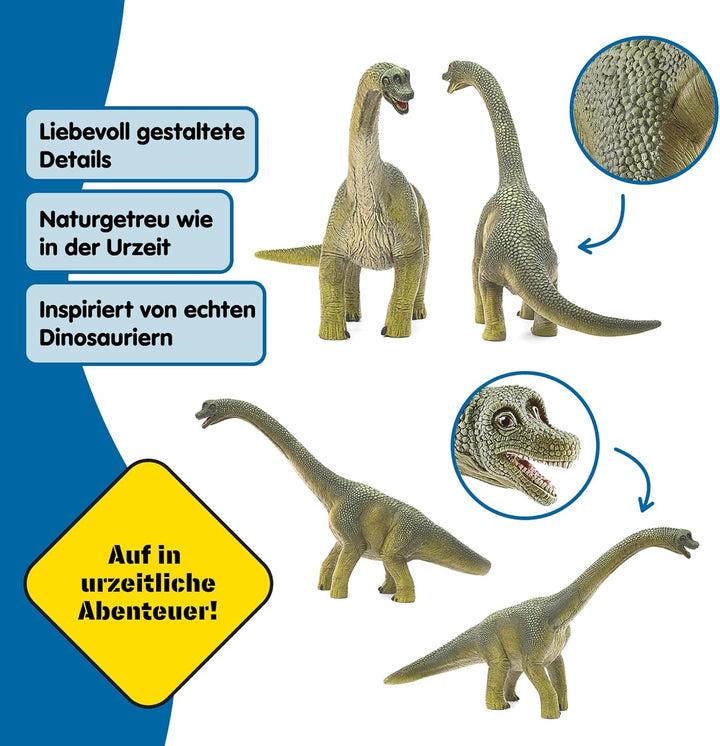 schleich 14581 Brachiosaurus, ab 5 Jahren, DINOSAURS - Spielfigur, 12 x 30 x 19 cm, grün Single, Sin