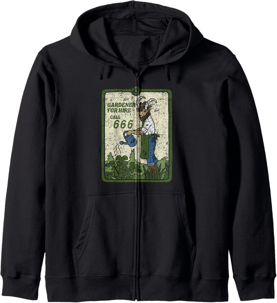 Baphomet Satanic Gärtner Occult Devil Punk Satan Black Cult Kapuzenjacke