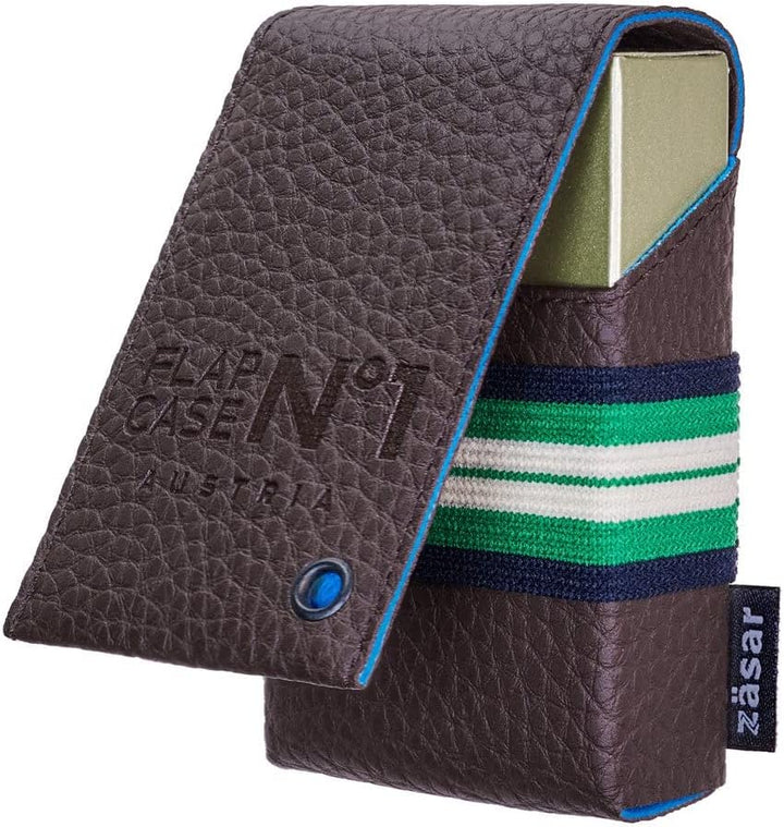 FLAPCASE N°1 • RODEO • Designer Zigarettenetui, Made in Austria, Gummiband, Leder vegan Zigarettenbo