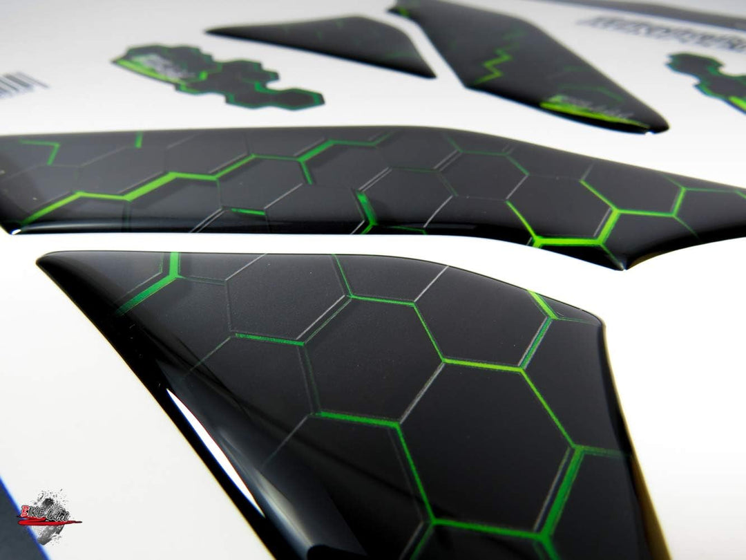 BIKE-label Tankpad Seitentank Aufkleber Grün kompatibel für Kawasaki 800742