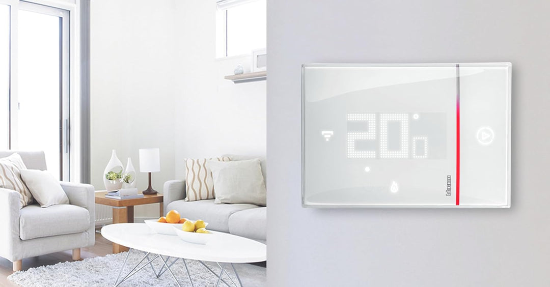 BTICINO, Vernetztes Thermostat, WLAN-Schnittstelle, Booster-Funktion, programmierbare Temperatursteu