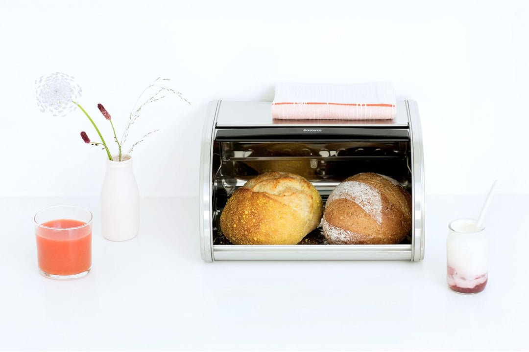 Brabantia Single Brotkasten, Mattiert, One Size Medium Matt Steel, Medium Matt Steel