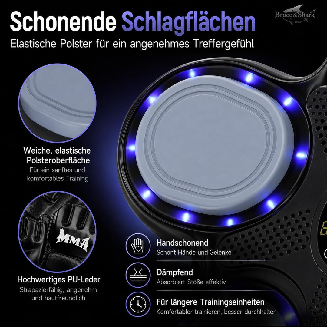 Musik Boxing Machine, 9 Modi, 9 Geschwindigkeiten, Display, Schlagzähler, Reaktions- und Koordinatio