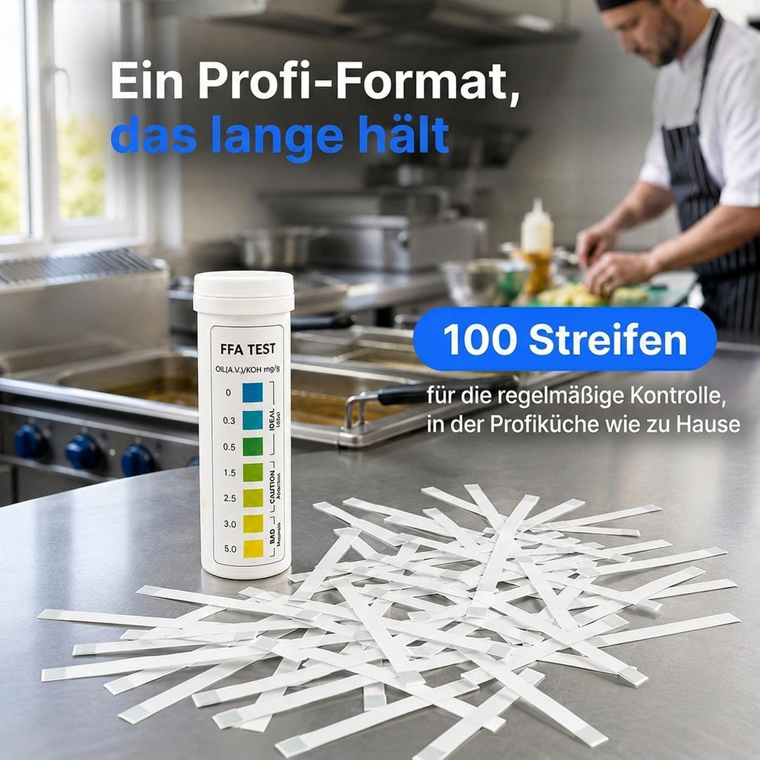 Öl-Teststreifen – schnelle FFA-Kontrolle – optimale Qualität – 100 Stück