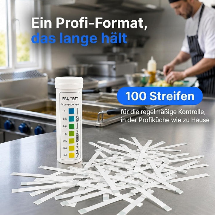 Öl-Teststreifen – schnelle FFA-Kontrolle – optimale Qualität – 100 Stück