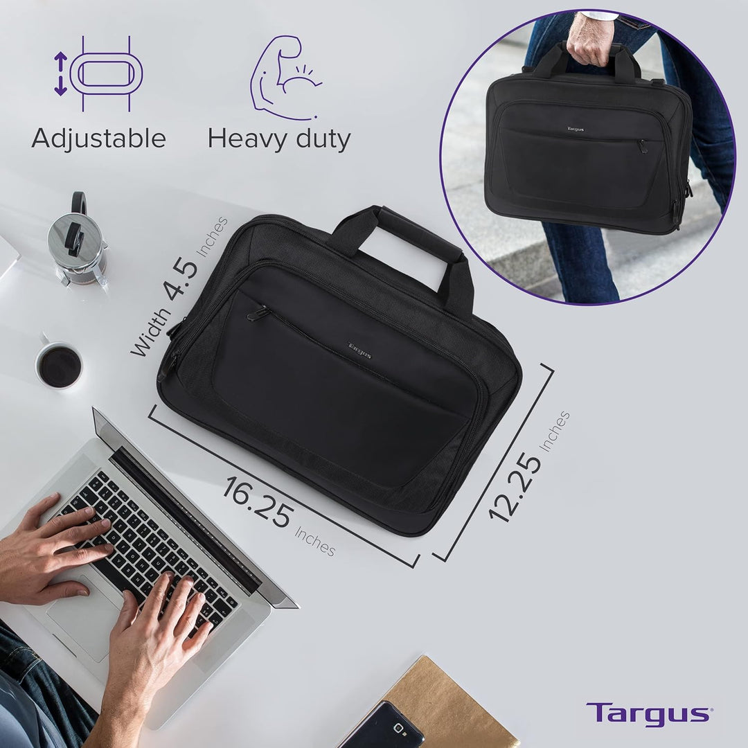Targus CityLite Laptop-Umhängetasche für 15,6 Zoll (39,6 cm), Schwarz (TBT053US) Schwarz 15.6 inch,